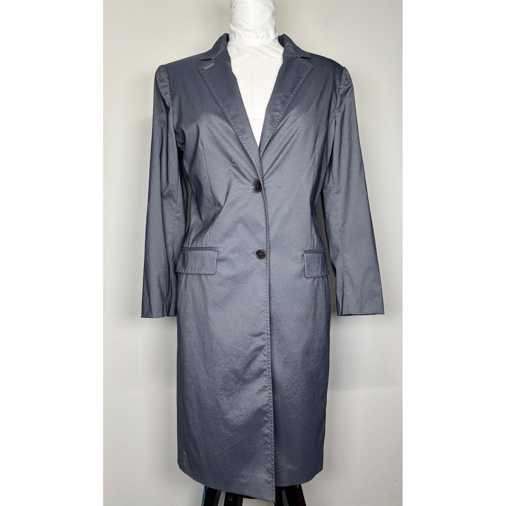 Future Ozbek Grey Longline Blazer Coat Two Button Tailored Jacket